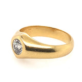Gold and old cut diamond men’s ring