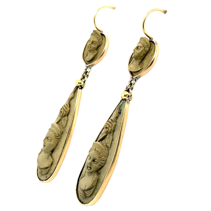 Victorian lava earrings