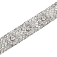 Importante bracciale con diamanti del 1950 e fiori