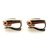 Retro gold and diamond earrings