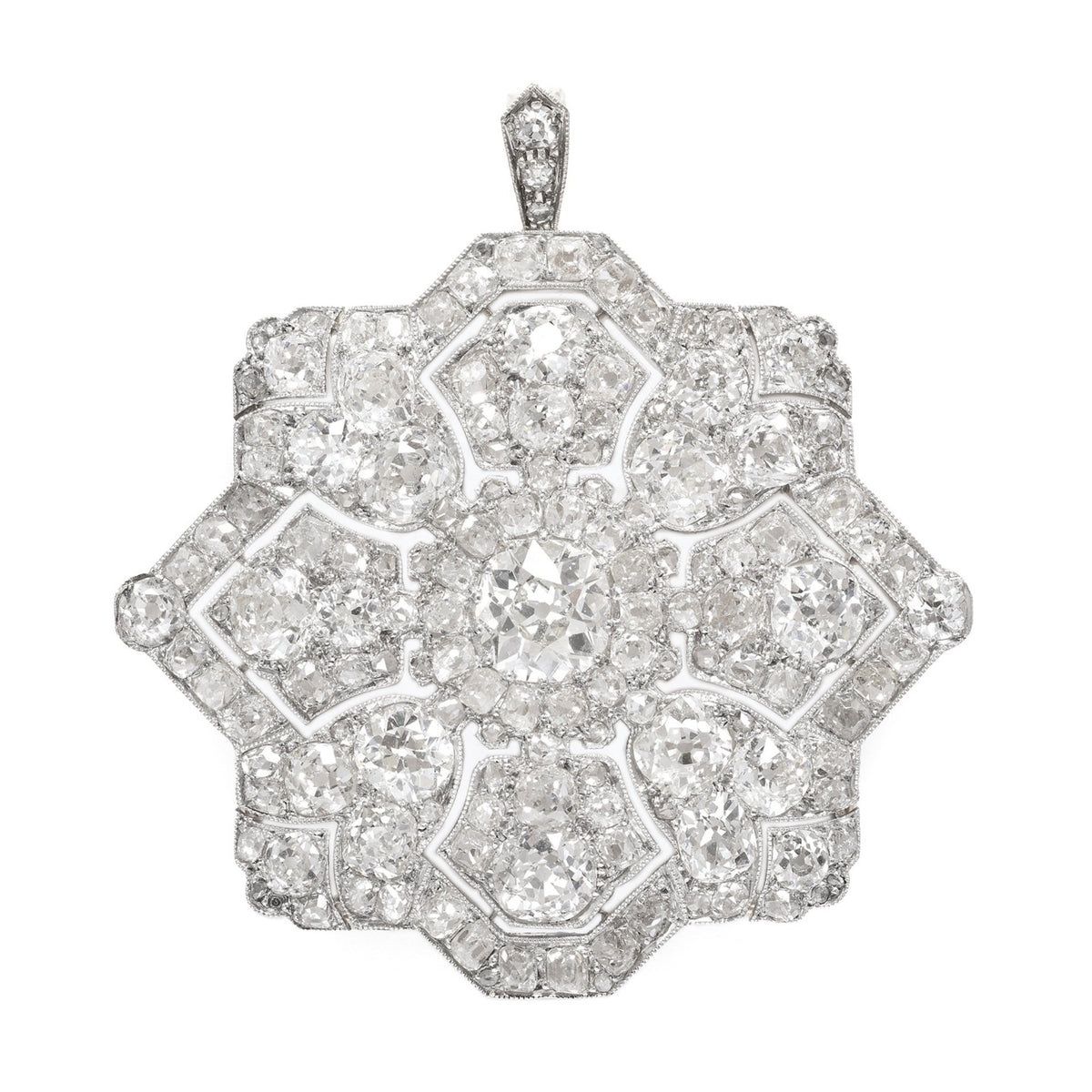 Ciondolo Cartier in platino e oro con diamanti 1915 ca