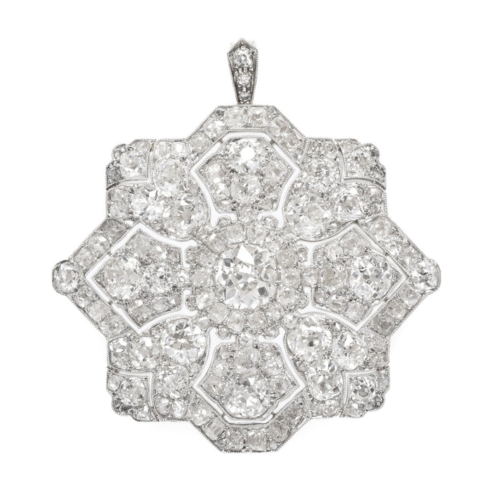 Ciondolo Cartier in platino e oro con diamanti 1915 ca