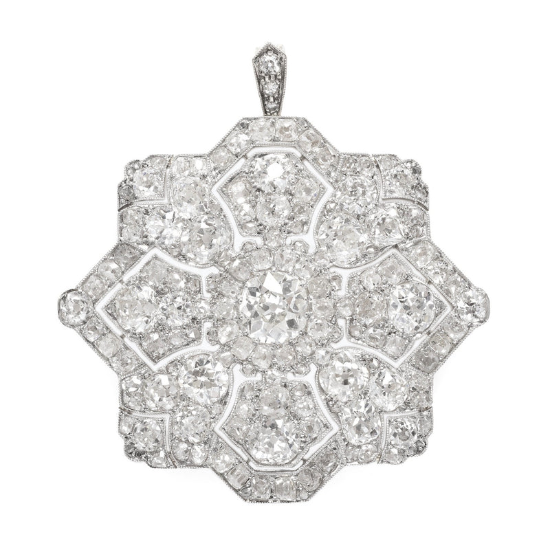 Ciondolo Cartier in platino e oro con diamanti 1915 ca