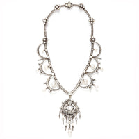 Important Victorian diamond and natural pearl necklace. 1850