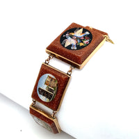Gold Micromosaic Bracelet
