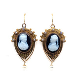 Late Victorian gold and cameo earrings