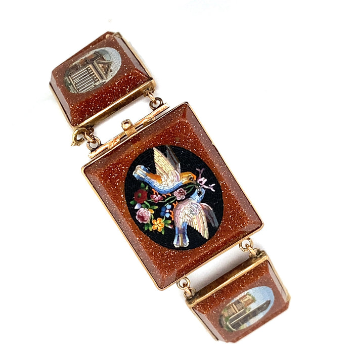 Gold Micromosaic Bracelet