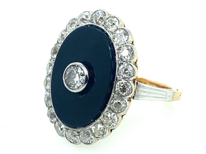 Bague Art Déco diamants et onyx, 1925