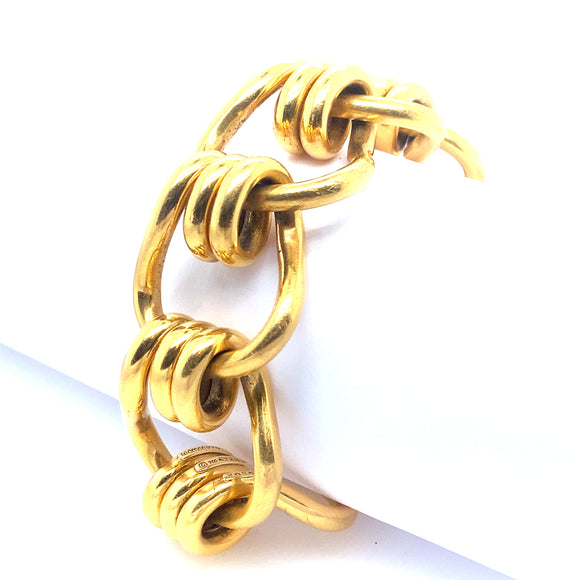 Seaman Schepps gold mousetrap bracelet