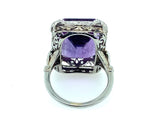 Edwardian amethyst and diamond ring