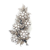 Buccellati white gold and diamond flower brooch