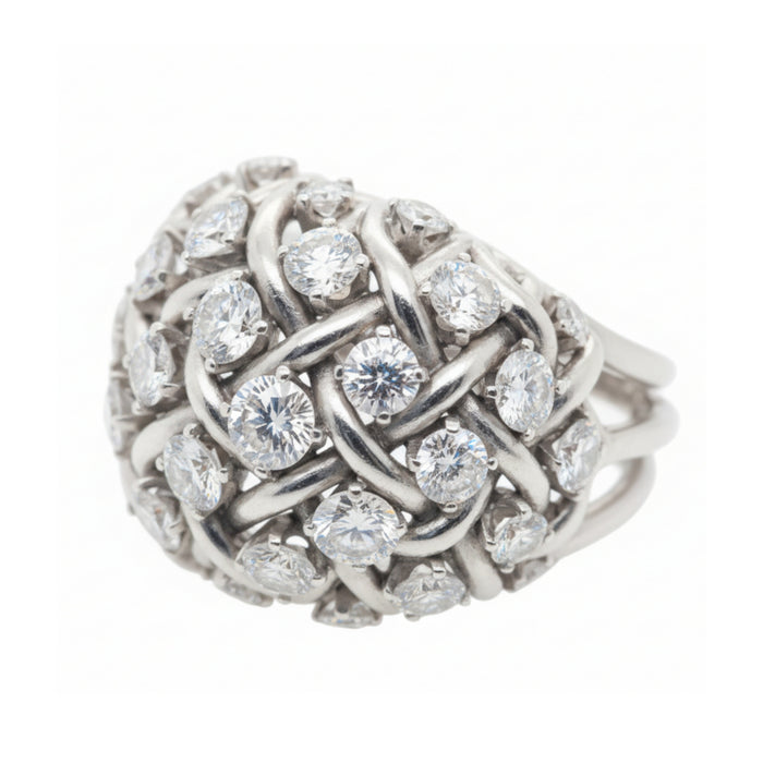 Anello in platino e diamanti 1950