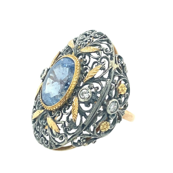 belle Epoque diamond and sapphire ring
