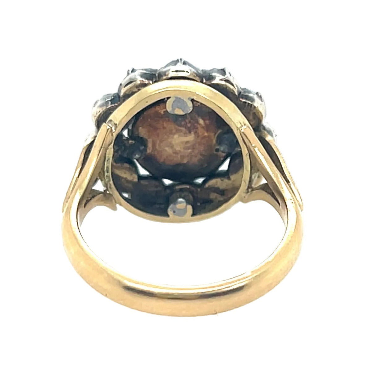 Anello antico con rose di diamante 