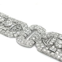 Importante Bracciale Art Dèco in platino con diamanti 