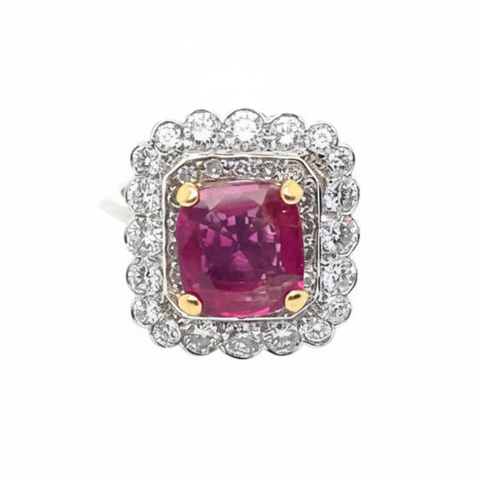 Anello con rubino Burma 1950