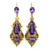 Victorian gold and amethyst earrings