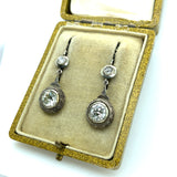 Art Deco platinum and diamond earrings