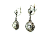 Art Deco platinum and diamond earrings