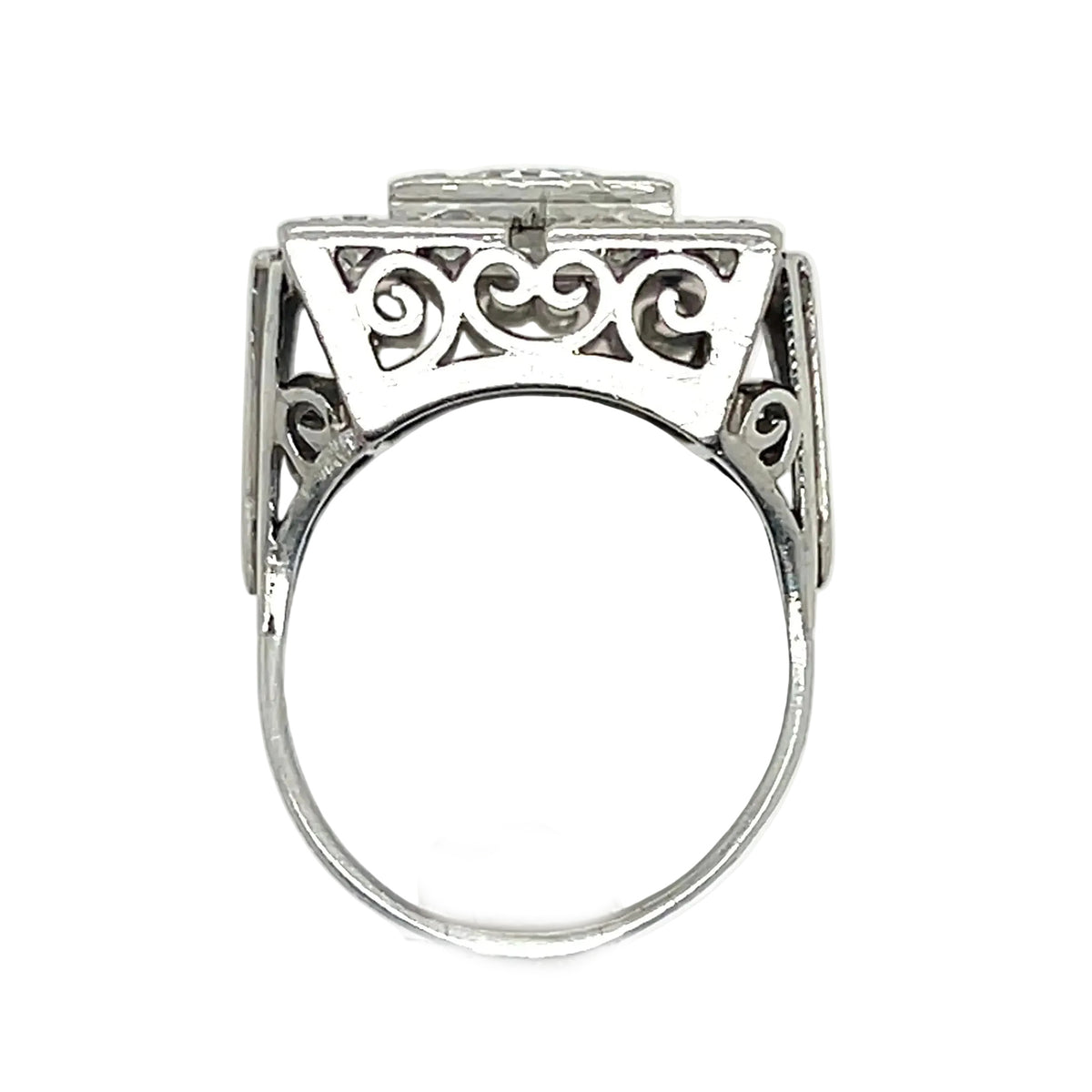 Anello in platino con diamanti, Art Déco, 1930. 