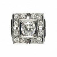 Anello in platino con diamanti, Art Déco, 1930. 