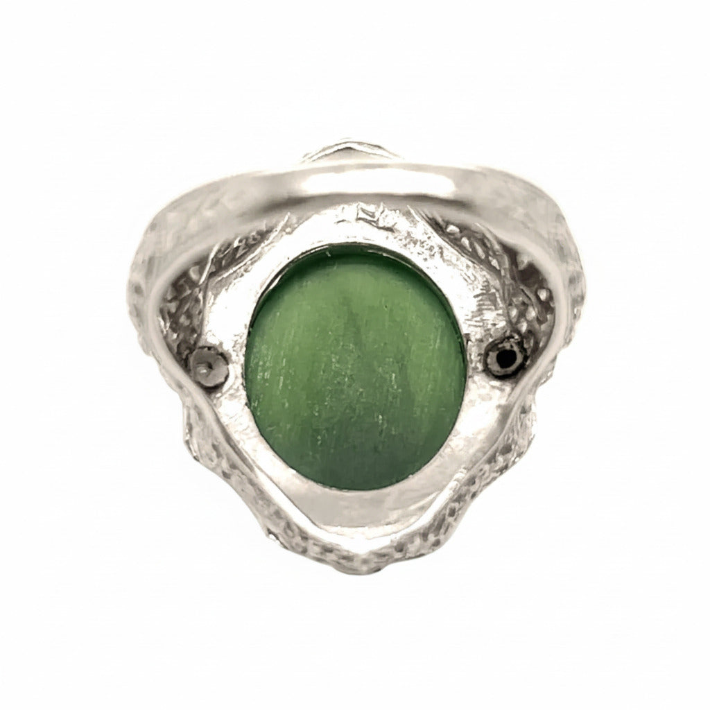 Art Deco Jade enameled ring, 1930