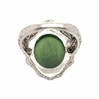 Art Deco Jade enameled ring, 1930