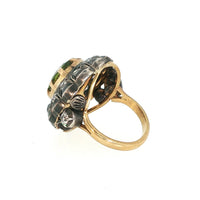 Anello antico con diamanti e peridoto
