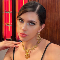 A Georgian XIX Century gold and citrine parure.