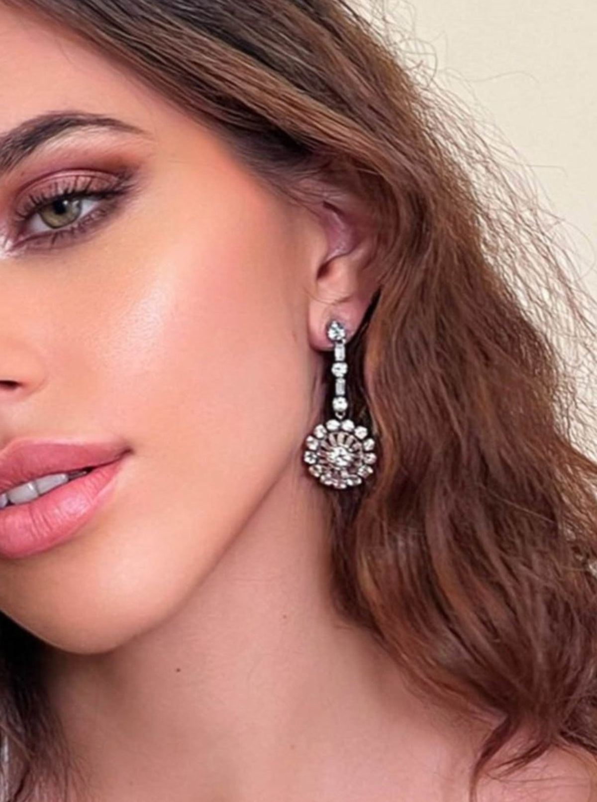 Art Déco platinum and diamond earrings