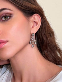 Victorian diamond girandole earrings