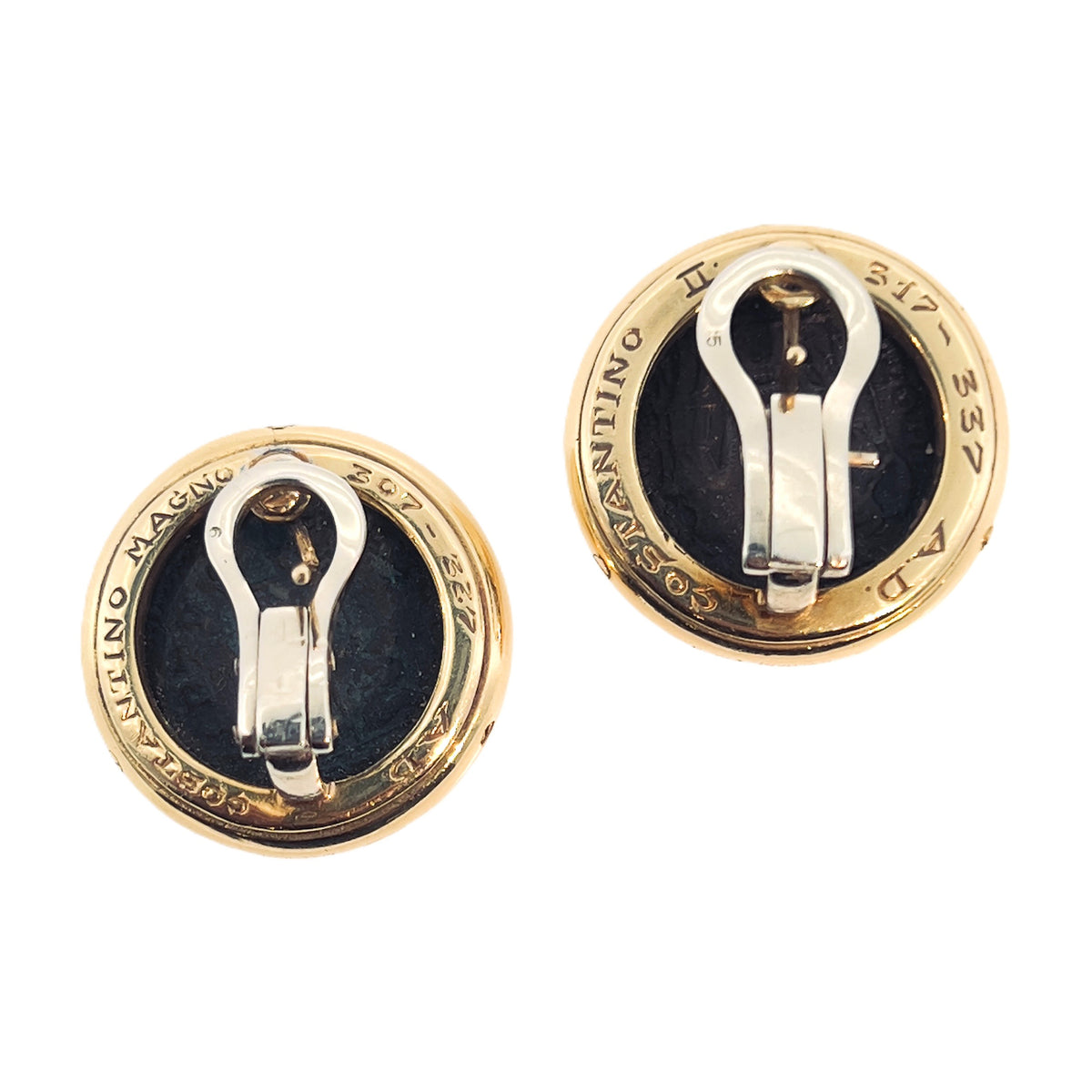 Orecchini in oro con monete, Bulgari, anni'80