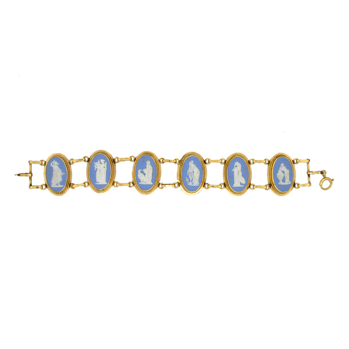Georgian yellow gold Wedgewood bracelet