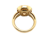 A retro yellow gold and diamond kt. 2,34 ring
