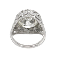 Important platinum and diamond solitaire ring. 11.21 carats