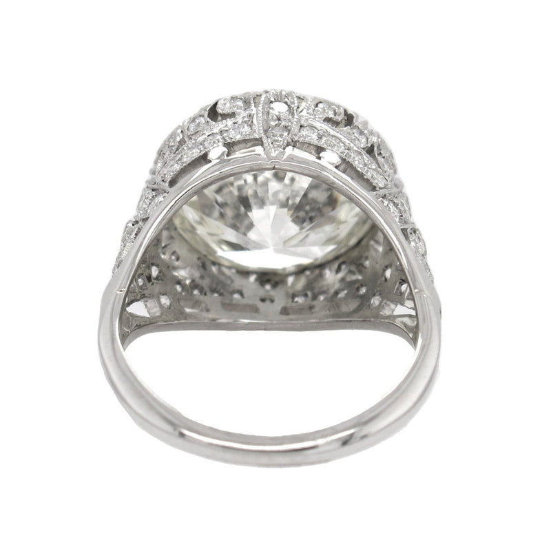 Important platinum and diamond solitaire ring. 11.21 carats