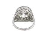 Important platinum and diamond solitaire ring. 11.21 carats
