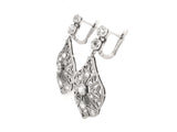 Boucles d'oreilles Art Déco en platine et diamants