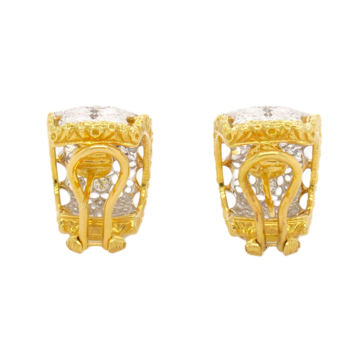Buccellati, gold and diamond earrings
