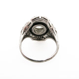 Cartier Art Déco platinum diamond and onyx ring