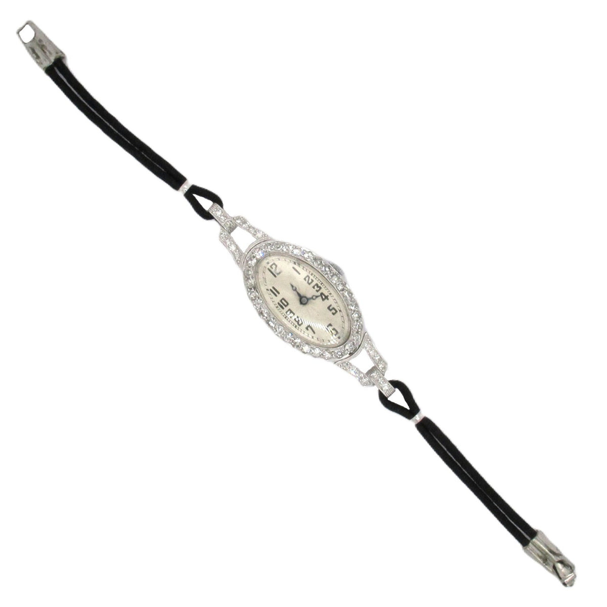 Art Déco platinum and diamond watch