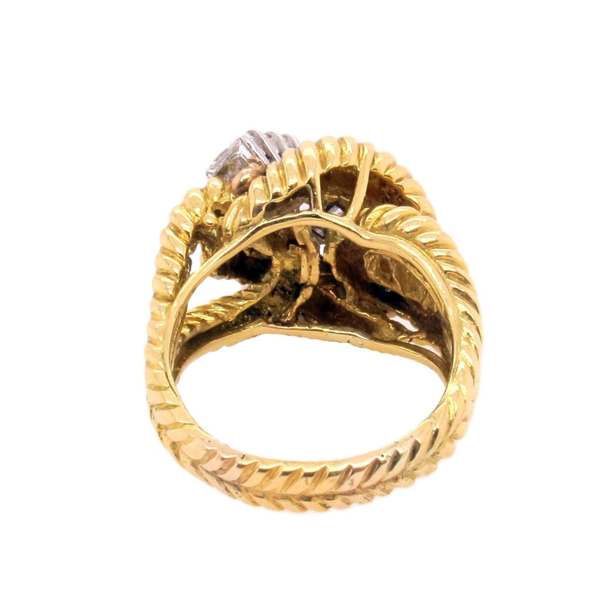 Anello retrò in oro e diamanti, 1940