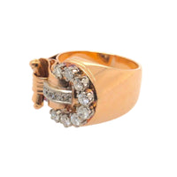 Retro gold and diamond ring, 1940