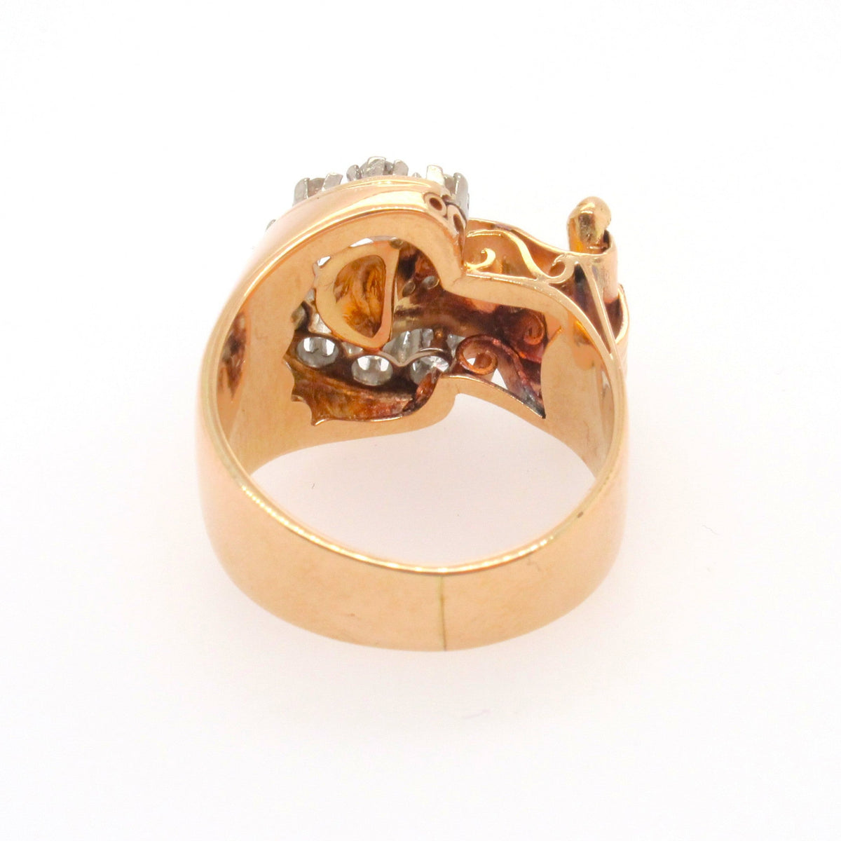 Retro gold and diamond ring, 1940