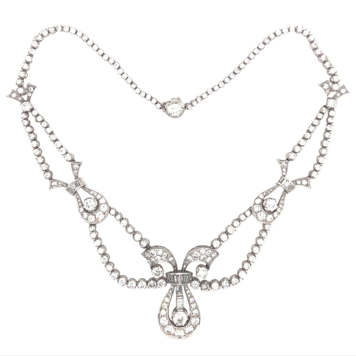 Platinum and diamond necklace