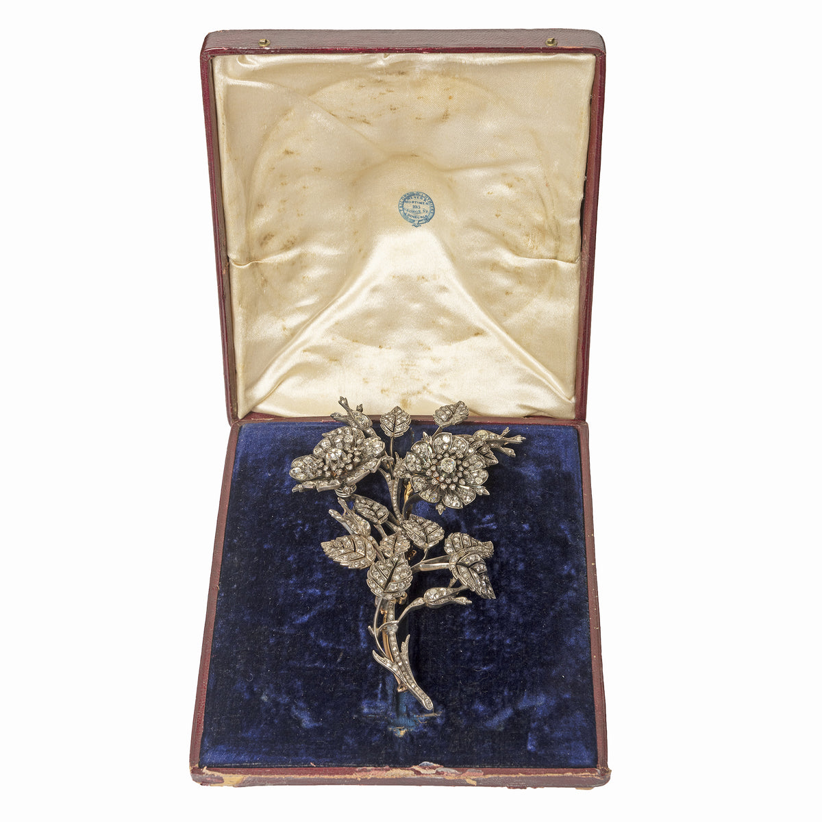 Spilla a forma di fiore con diamanti vittoriani