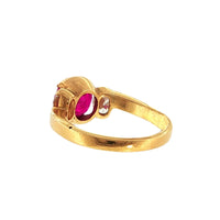 Anello vintage in oro giallo con rubino