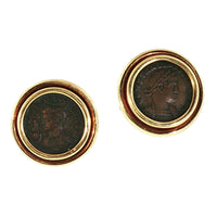 Orecchini in oro con monete, Bulgari, anni'80