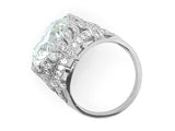 Important platinum and diamond solitaire ring. 11.21 carats