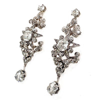 Victorian star diamond earrings